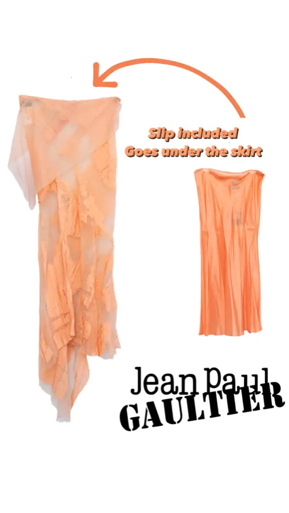 Jean Paul Gaultier Two-Piece Sheer Wrap Skirt Set