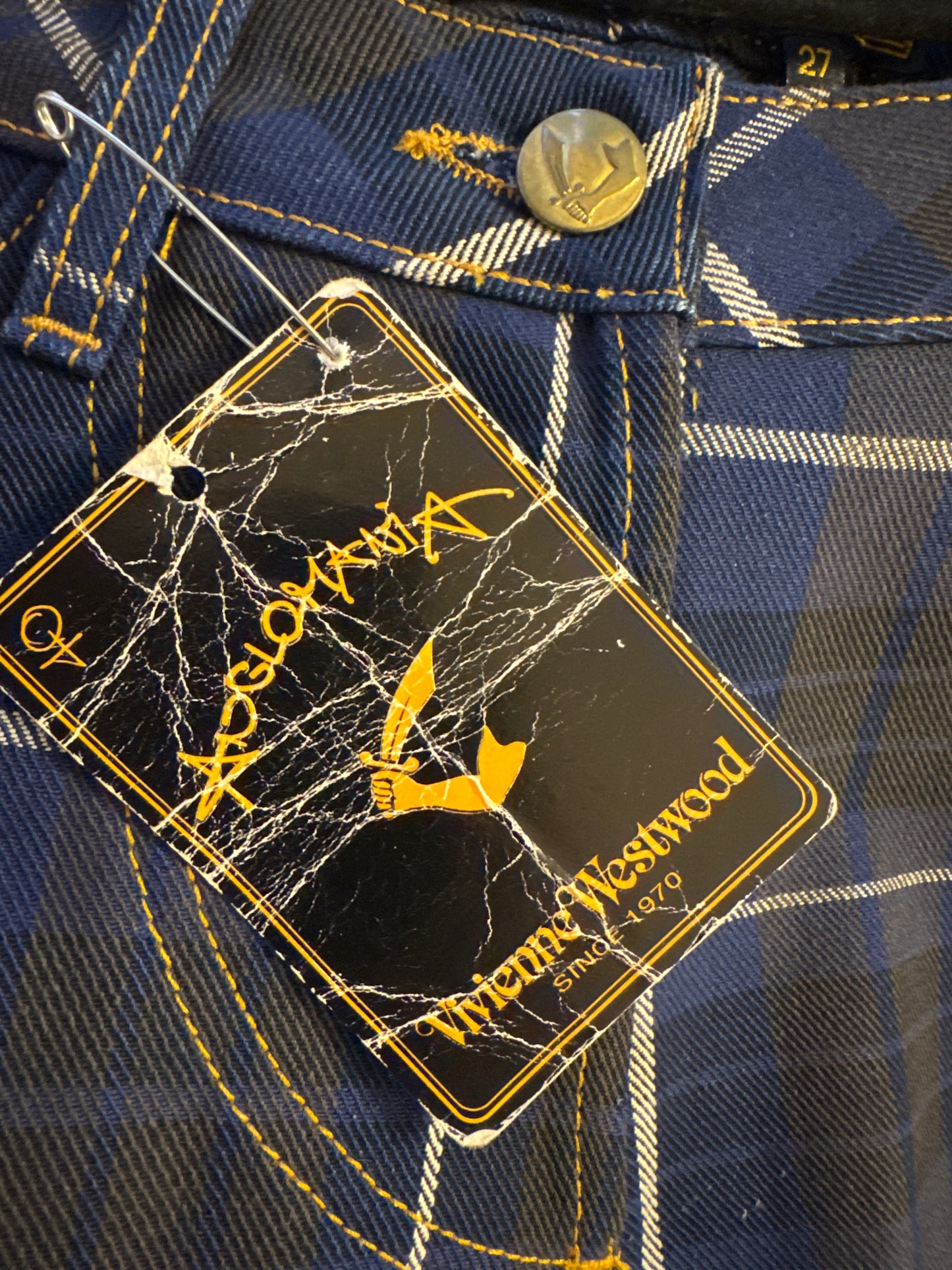 Vivienne Westwood Plaid Denim Pants