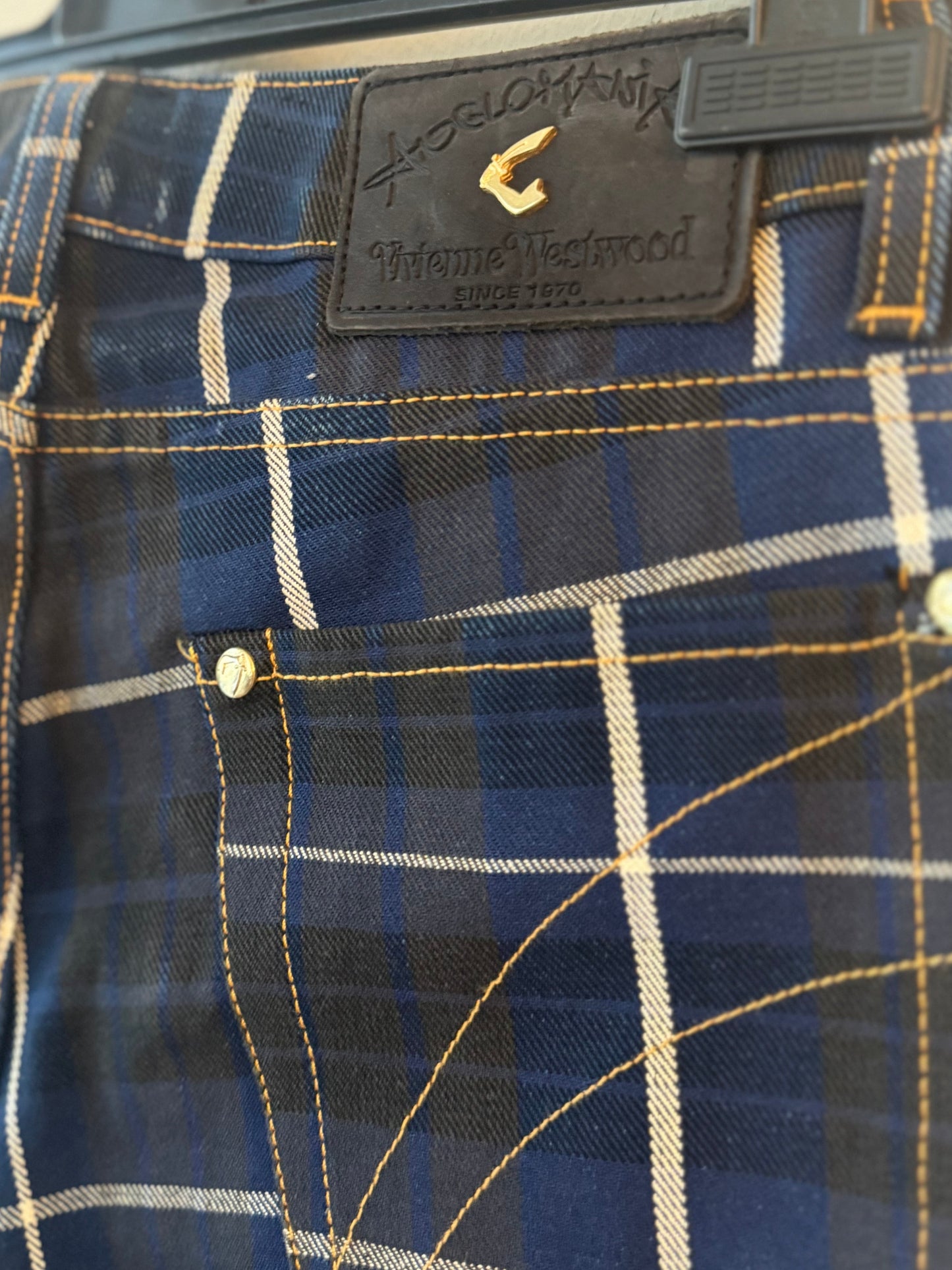 Vivienne Westwood Plaid Denim Pants