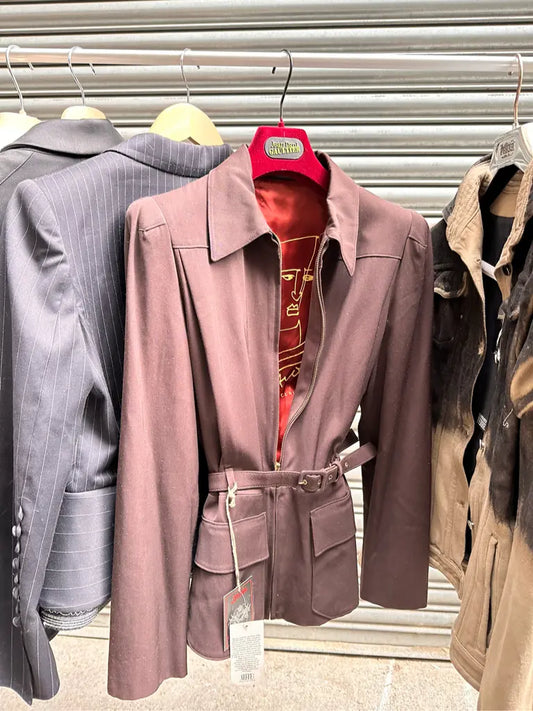 🧥RARE!! COLLECTOR Jean Paul Gaultier 90s Utility Belted Jacket
