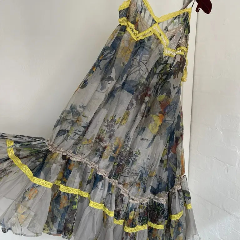 Jean Paul Gaultier "Botanical + Insect" Mesh Babydoll Dress