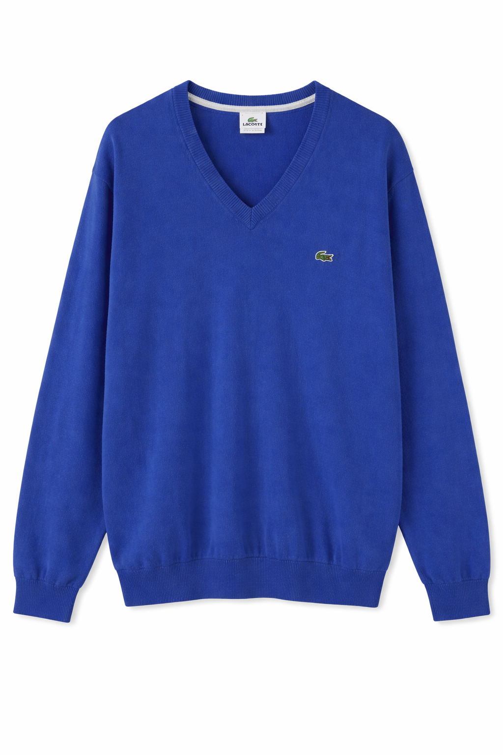 Lacoste Monochrome Cotton V-neck Sweater