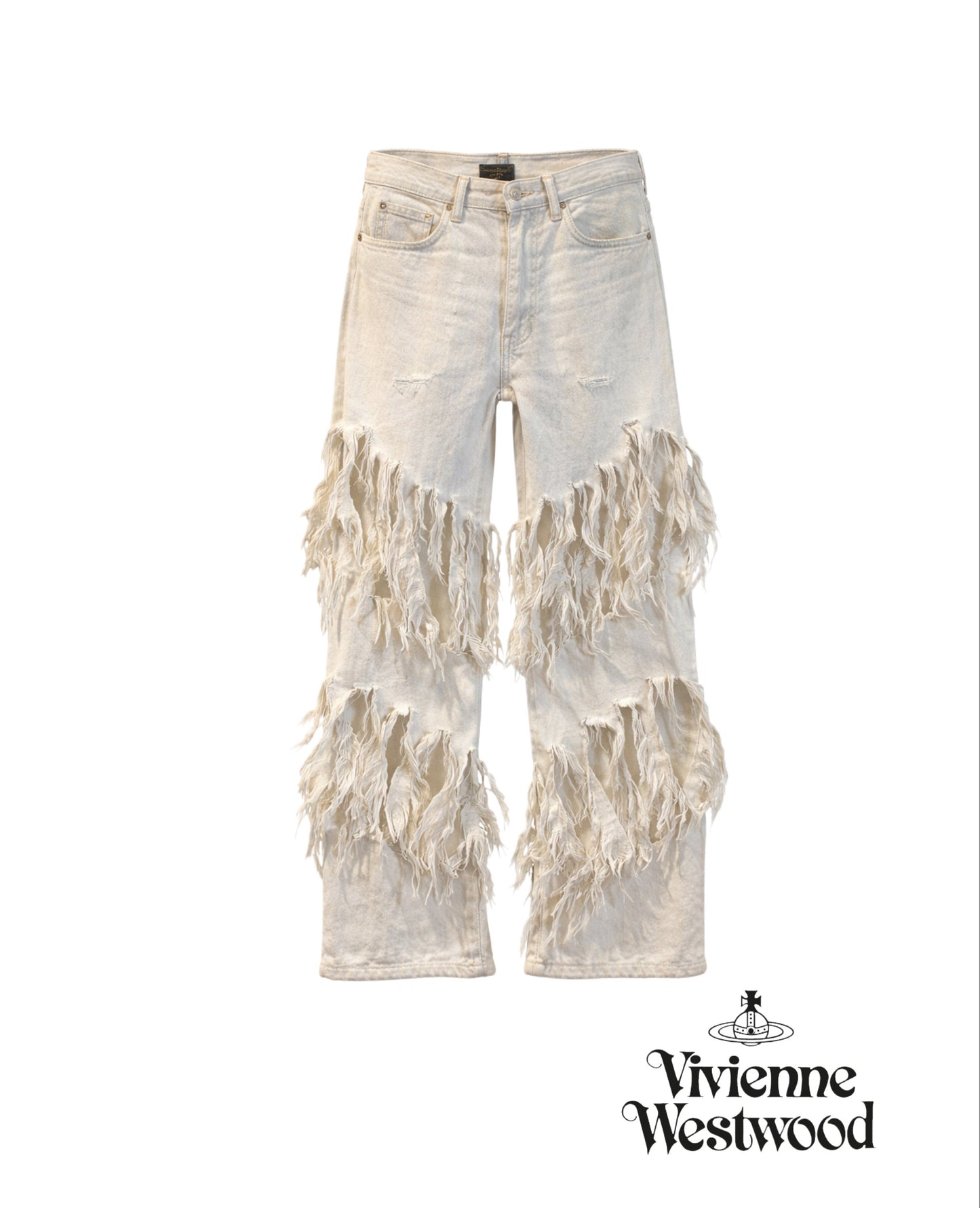 RARE Archival Piece Vivienne Westwood SS91 “Cut and Slash” Runway Jeans